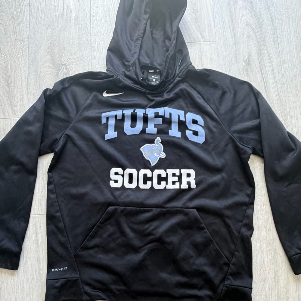 Nike Tufts Mens Soccer Black Dri-FIT Pullover Hoodie